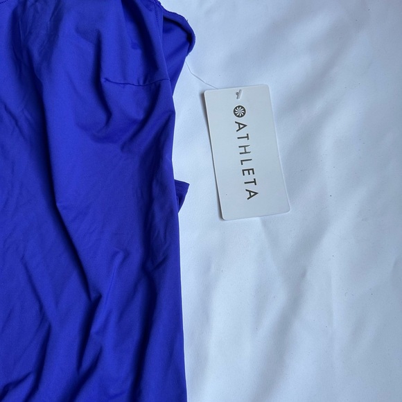 Athleta Blue Swim Set Sleeveless Tank and Shorts - Picture 2 of 13